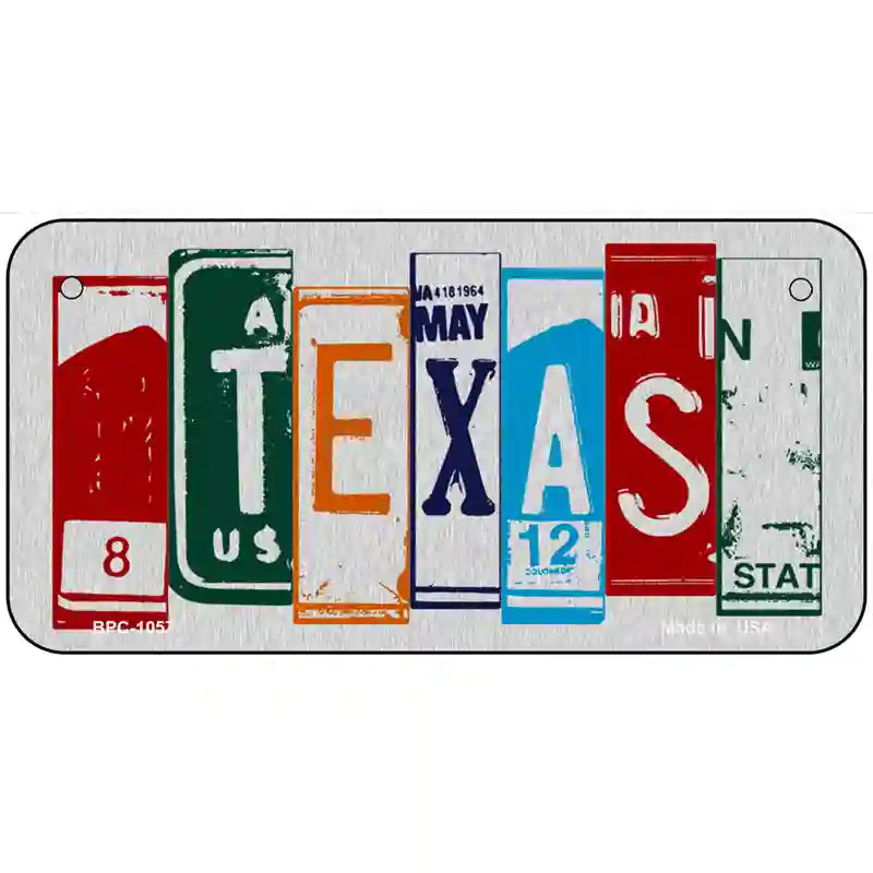 Texas License Plate Art Metal Novelty License Plate 6" x 3" (BPC)