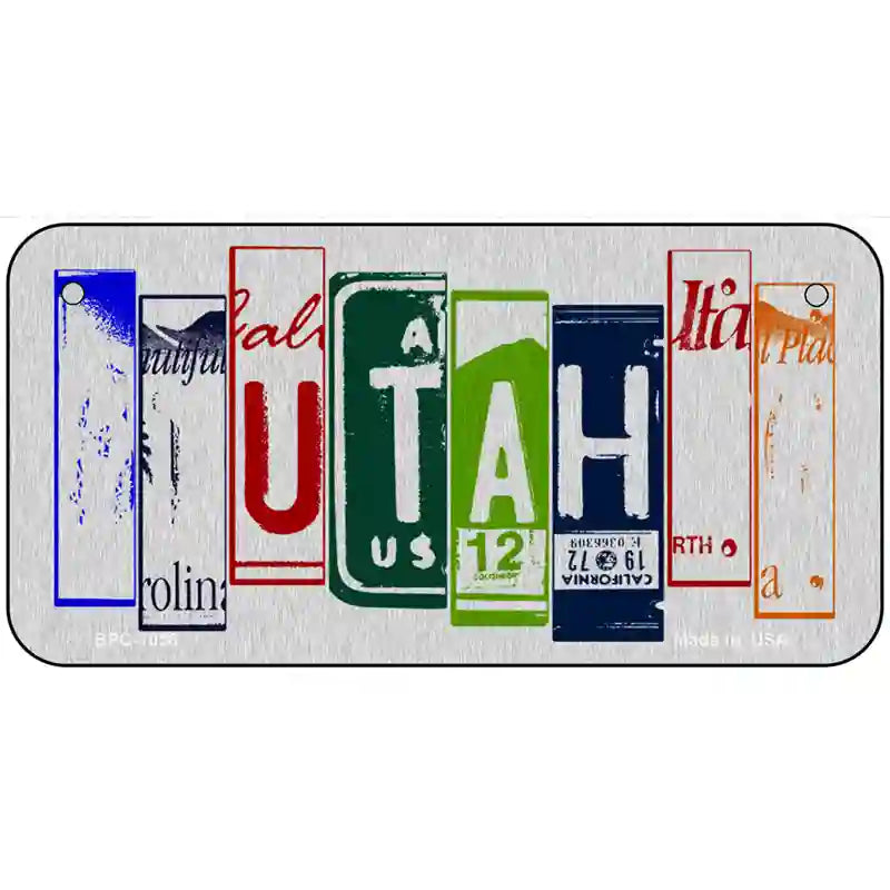 Utah License Plate Art Metal Novelty License Plate 6" x 3" (BPC)