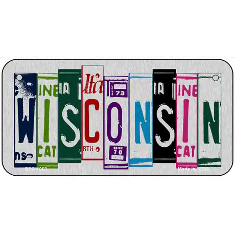 Wisconsin License Plate Art Metal Novelty License Plate 6" x 3" (BPC)