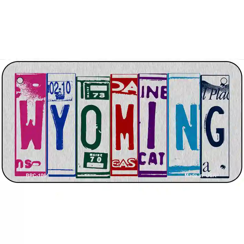 Wyoming License Plate Art Metal Novelty License Plate 6" x 3" (BPC)