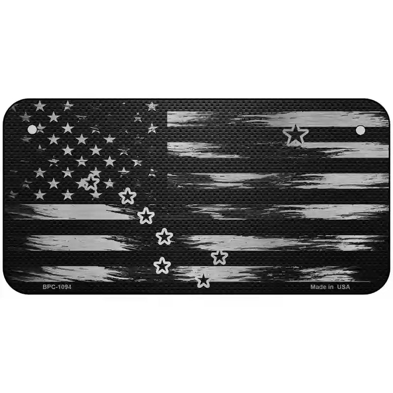 Alaska Carbon Fiber Novelty Metal License Plate 6" x 3" (BPC)