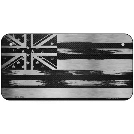 Hawaii Carbon Fiber Novelty Metal License Plate 6" x 3" (BPC)