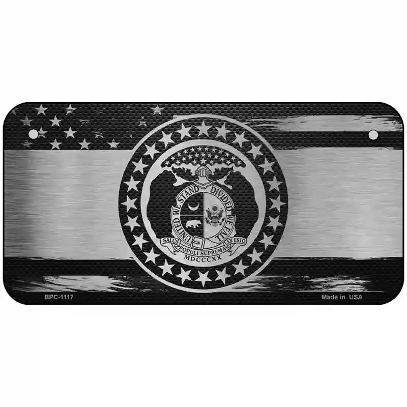 Missouri Carbon Fiber Novelty Metal License Plate 6" x 3" (BPC)