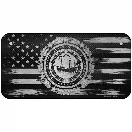 New Hampshire Carbon Fiber Novelty Metal License Plate 6" x 3" (BPC)