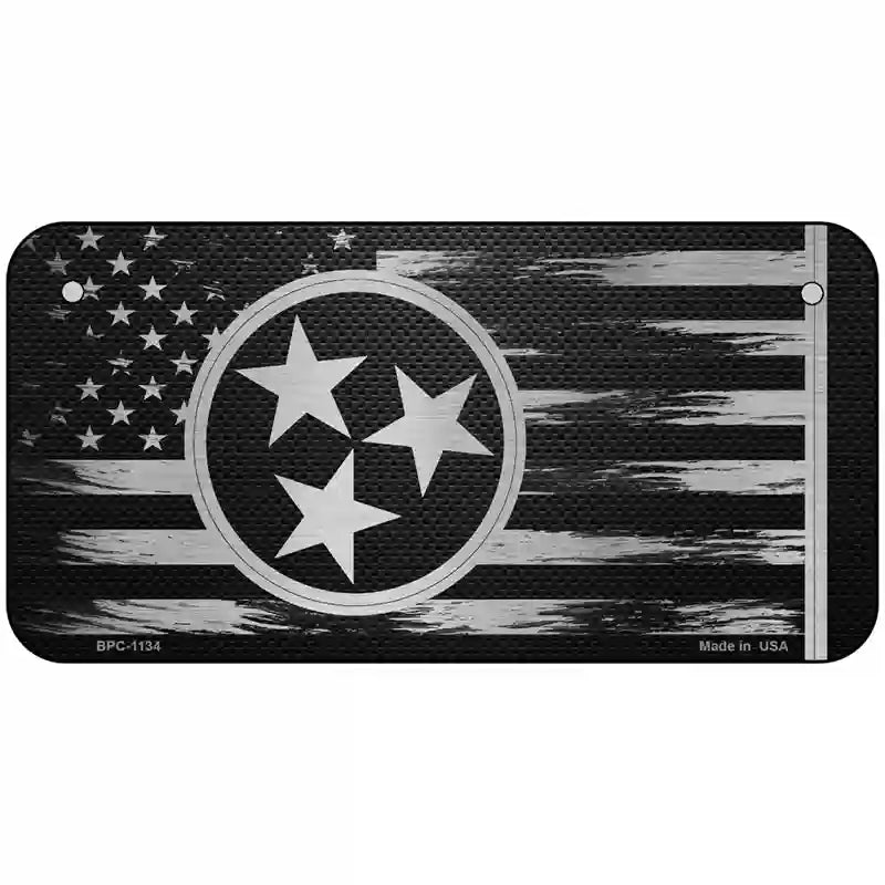 Tennessee Carbon Fiber Novelty Metal License Plate 6" x 3" (BPC)