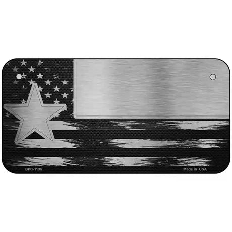 Texas Carbon Fiber Novelty Metal License Plate 6" x 3" (BPC)