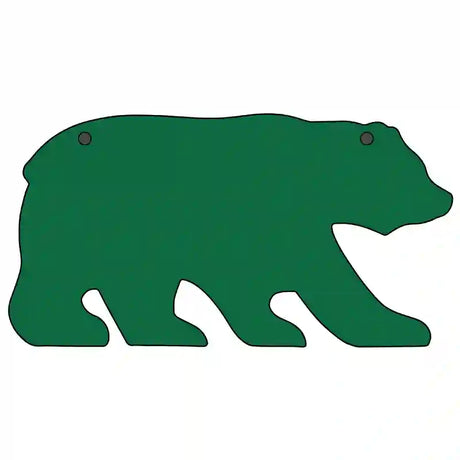 Solid Green Novelty Metal Bear Tag BR-004