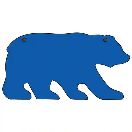 Solid Blue Novelty Metal Bear Tag BR-005