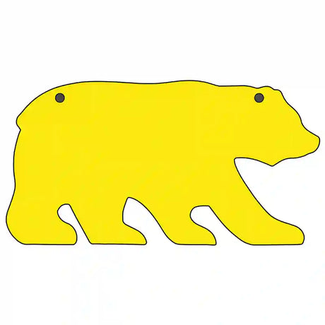 Solid Yellow Novelty Metal Bear Tag BR-006