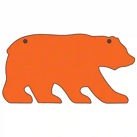 Solid Orange Novelty Metal Bear Tag BR-007