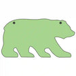 Solid Lime Green Novelty Metal Bear Tag BR-013