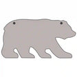 Solid Tan Novelty Metal Bear Tag BR-014