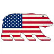 American Flag Novelty Metal Bear Tag BR-018