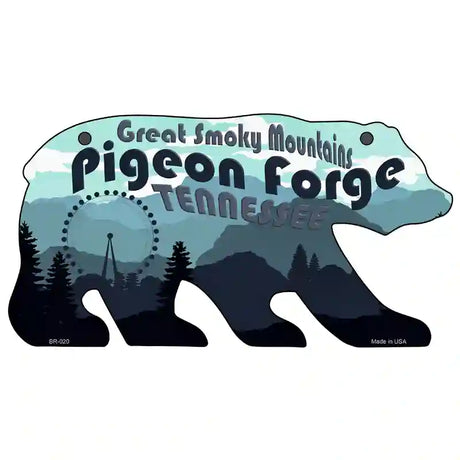 Pigeon Forge Scenic Novelty Metal Bear Tag BR-020