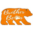 Brother Paw Orange Novelty Metal Bear Tag BR-027