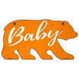 Baby Orange Novelty Metal Bear Tag BR-035