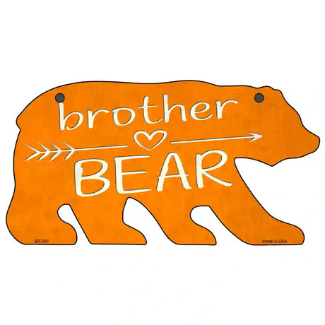 Brother Arrow Orange Novelty Metal Bear Tag BR-041