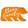 Bear Family Orange Novelty Metal Bear Tag BR-045