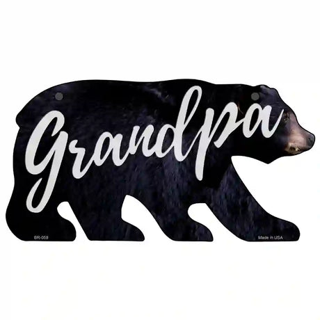 Grandpa Novelty Metal Bear Tag BR-059