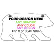 Personalized Design Your Own Custom Novelty Aluminum Bear Shaped License Plate | 11.5" x 6"