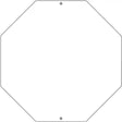 White Dye Sublimation Octagon Metal Novelty Stop Sign BS-000