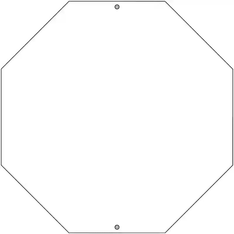 White Dye Sublimation Octagon Metal Novelty Stop Sign BS-000