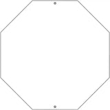 White Dye Sublimation Octagon Metal Novelty Stop Sign BS-000