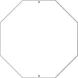 BULK-BS-000 White Dye Sublimation 12" Wholesale Novelty Metal Octagon Stop Sign 100pc Pack