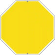 Yellow Dye Sublimation Octagon Metal Novelty Stop Sign BS-1004