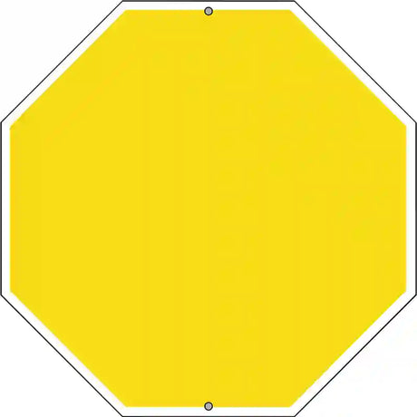 Yellow Dye Sublimation Octagon Metal Novelty Stop Sign BS-1004