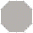 Grey Dye Sublimation Octagon Metal Novelty Stop Sign BS-1007