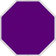 Purple Dye Sublimation Octagon Metal Novelty Stop Sign BS-1008