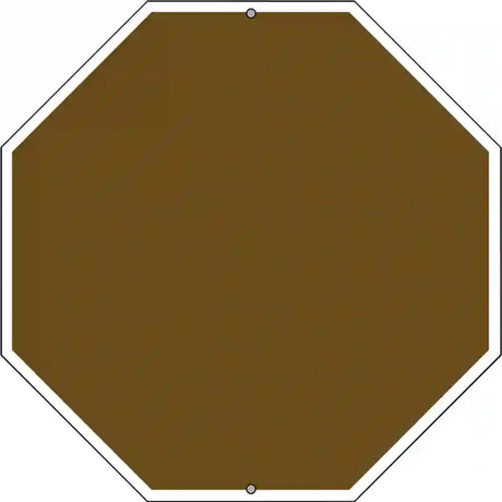 Brown Dye Sublimation Octagon Metal Novelty Stop Sign BS-1009