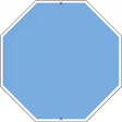 Light Blue Dye Sublimation Octagon Metal Novelty Stop Sign BS-1010