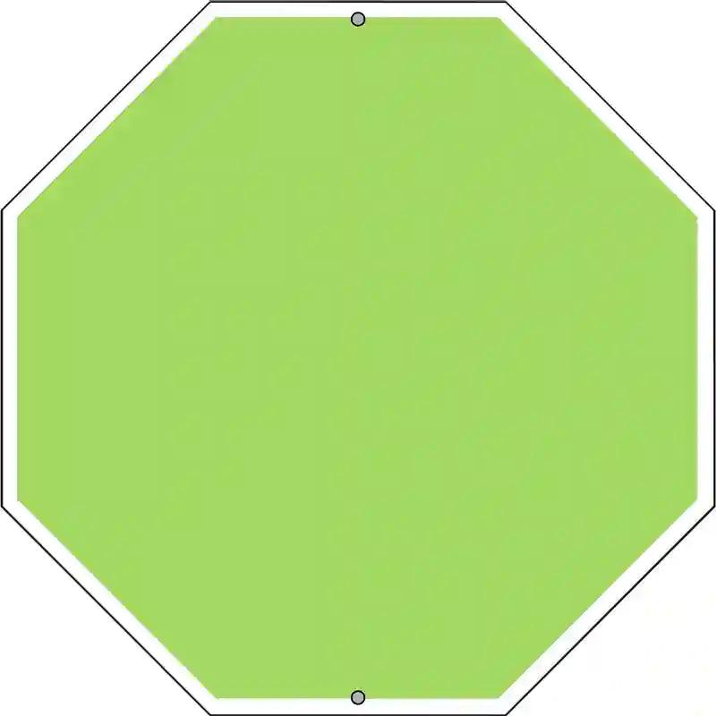 Lime Green Dye Sublimation Octagon Metal Novelty Stop Sign BS-1011