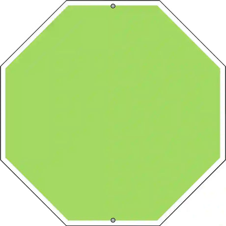 Lime Green Dye Sublimation Octagon Metal Novelty Stop Sign BS-1011