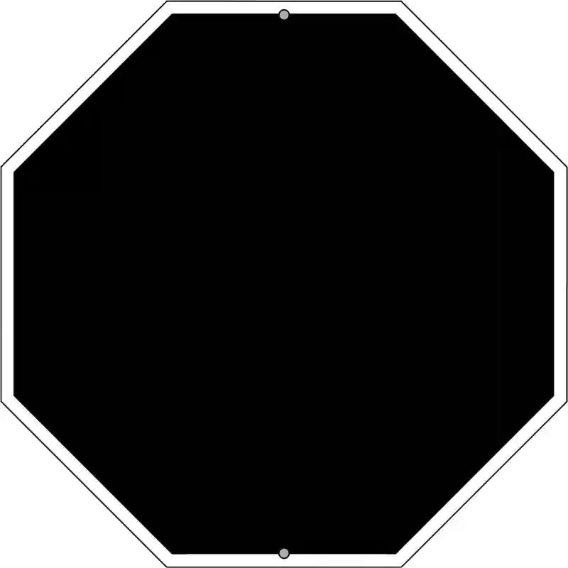 Black Dye Sublimation Octagon Metal Novelty Stop Sign BS-1015