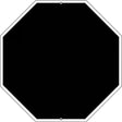 Black Dye Sublimation Octagon Metal Novelty Stop Sign BS-1015