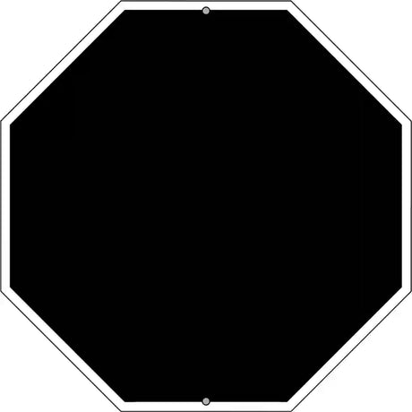 Black Dye Sublimation Octagon Metal Novelty Stop Sign BS-1015