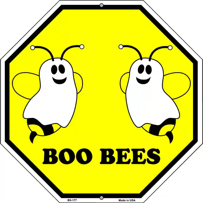 Boo Bees Metal Novelty Octagon Stop Sign BS-177