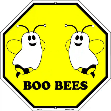 Boo Bees Metal Novelty Octagon Stop Sign BS-177