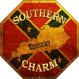 Southern Charm Kentucky Metal Novelty Stop Sign BS-368