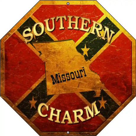 Southern Charm Missouri Metal Novelty Stop Sign BS-369