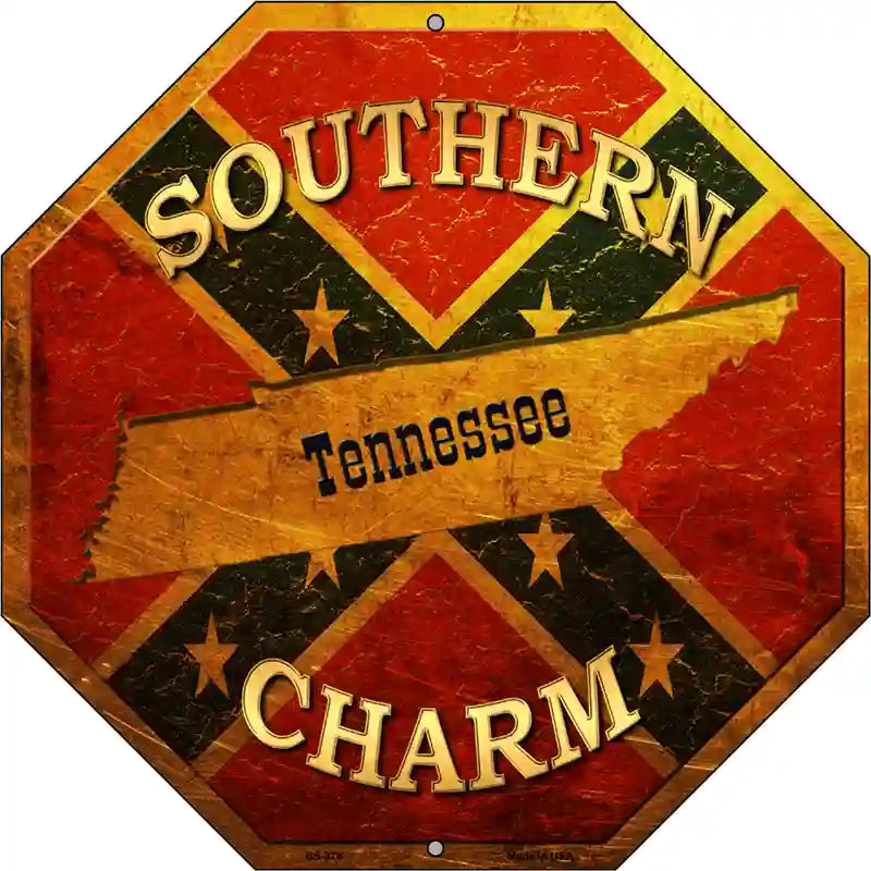 Southern Charm Tennessee Metal Novelty Stop Sign BS-378