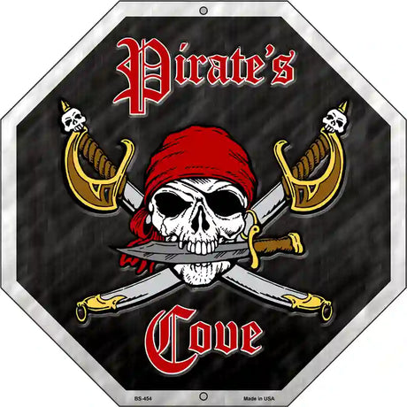 Pirates Cove Metal Novelty Stop Sign BS-454