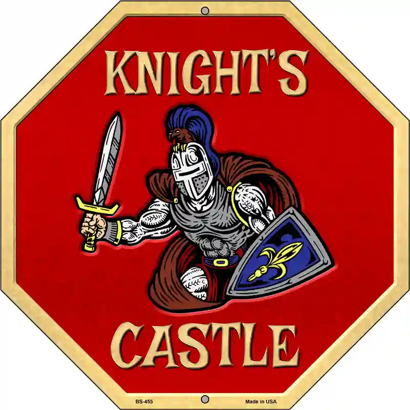 Knights Castle Metal Novelty Stop Sign BS-455