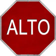 Alto Metal Novelty Stop Sign BS-464