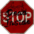 Bloody Dead Inside Novelty Stop Sign