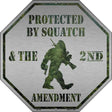 Squatch And The 2nd Amendment Wholesale Novelty Metal Octagon Sign