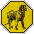 Labrador Retriever Dog Sketch Wholesale Novelty Metal Octagon Sign